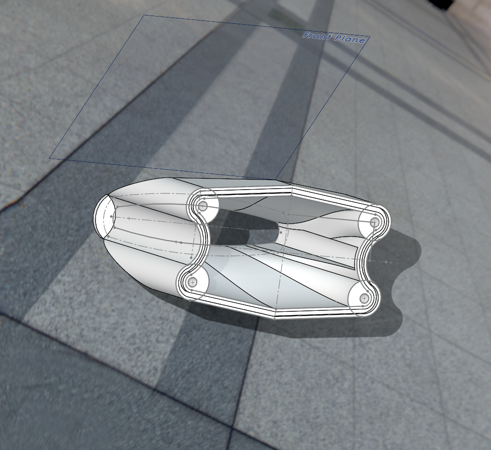 CAD model of a vacuum holder and nozzle assembly